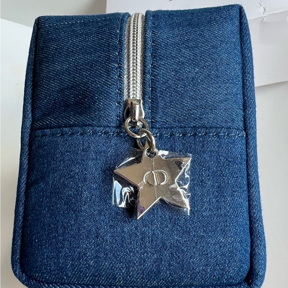 New Dior Blue Denim Cosmetic Bag - Picture 3 of 3